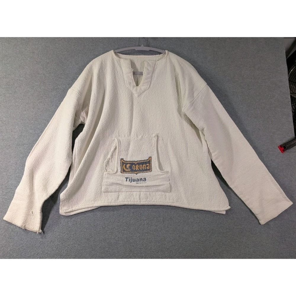 Vintage 90s Corona Beach Club Surf Pullover Unisex XL Mexico Grunge Minimalist